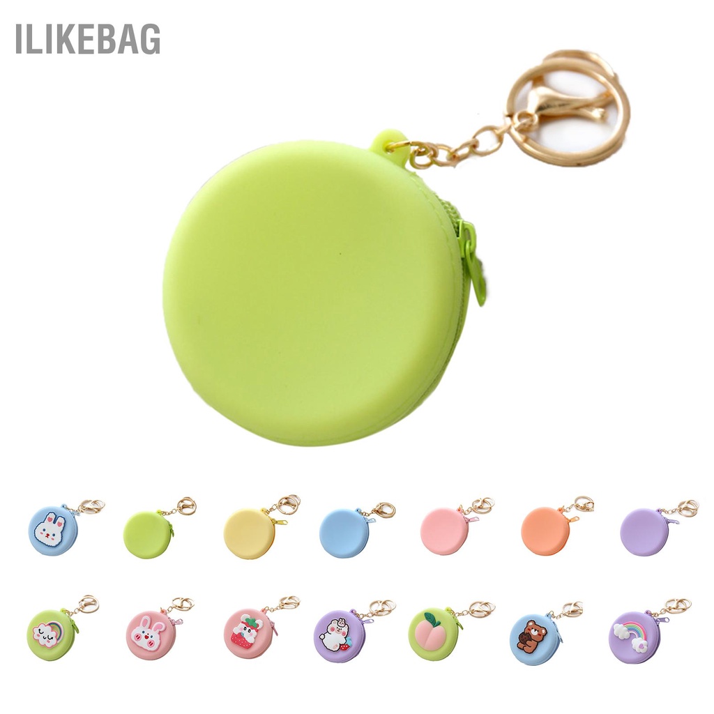 Ilikebag Ví tiền xu Silicone Dễ thương Dây kéo Đóng cửa Quà tặng Lựa chọn Phụ nữ Đổi Túi cho Chìa khóa Son môi