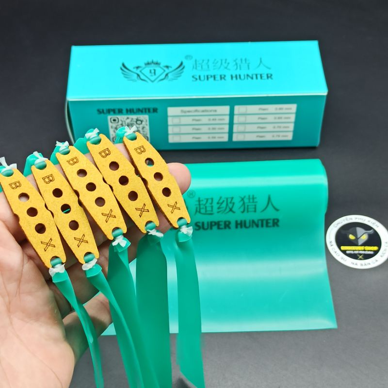 1 Bộ Dây Thun Super Hunter Cột Sẵn Da Nâu Xịn Siêu Bền.