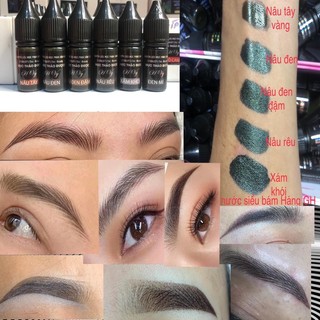 💫⭐️🌺 Mực phun nâu đen đậm 10ml VIP 💫🌺⭐️