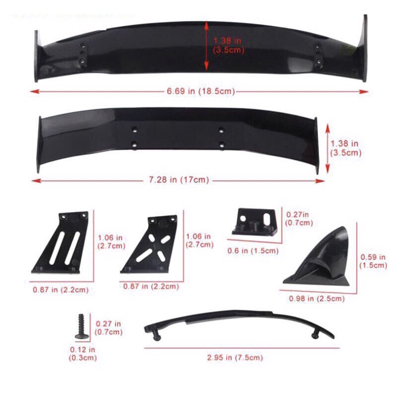 Cánh Gió Bằng Nhựa Cho Xe Hơi Điều Khiển Từ Xa HSP 94123 1/10