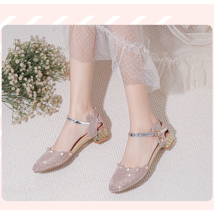 Giày Cao Gót Công Chúa Thời Trang Mùa Hè Mới 2022 Dành Cho Bé Gái