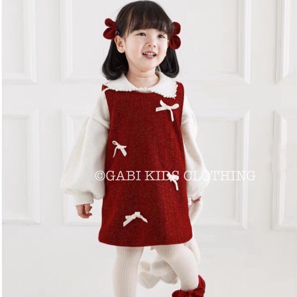 Set 3 váy nhung đỏ