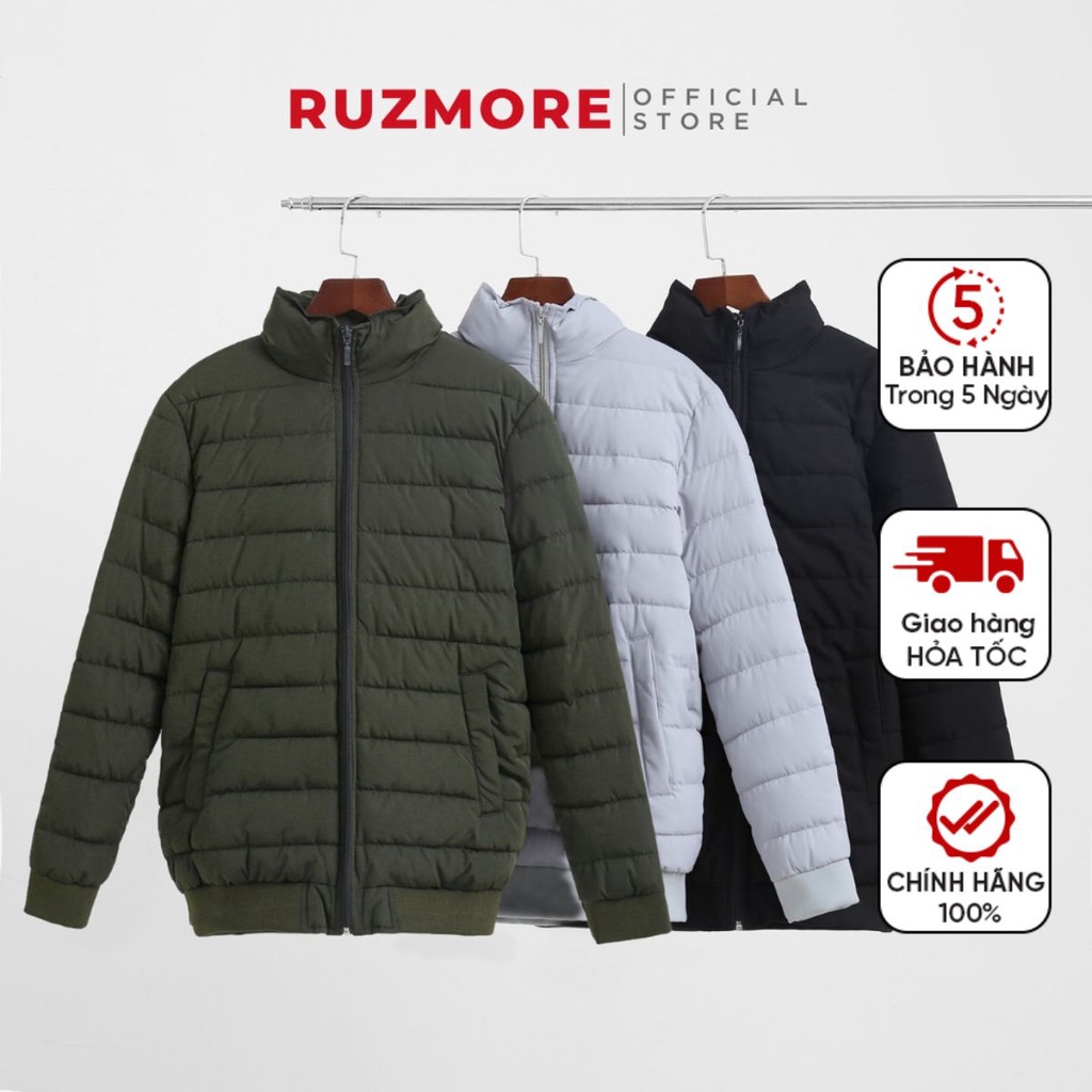 Áo phao Ruzmore xuất Hàn lót lông cừu giữ nhiệt trần bông nhập khẩu cao cấp AKRM1