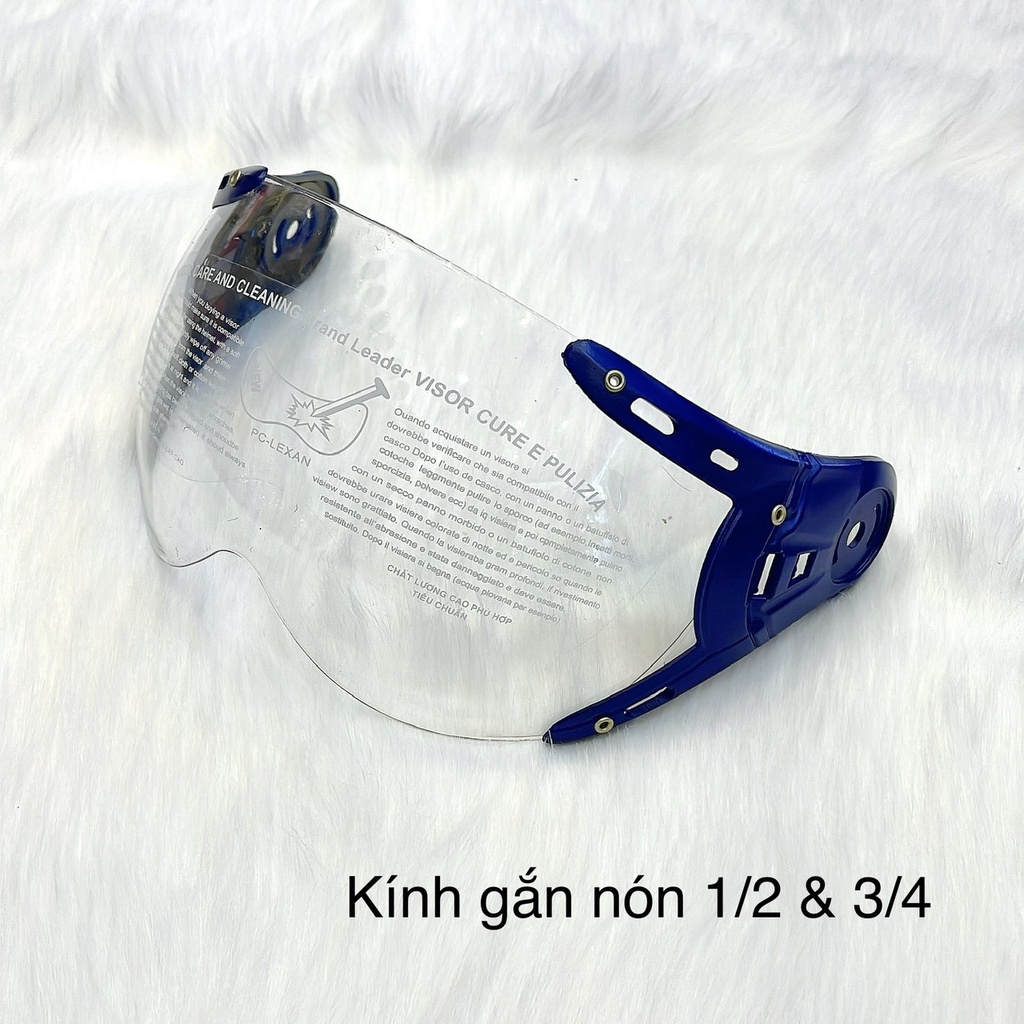 Kính Gắn Nón Bảo Hiểm 1/2 và nón 3/4 :