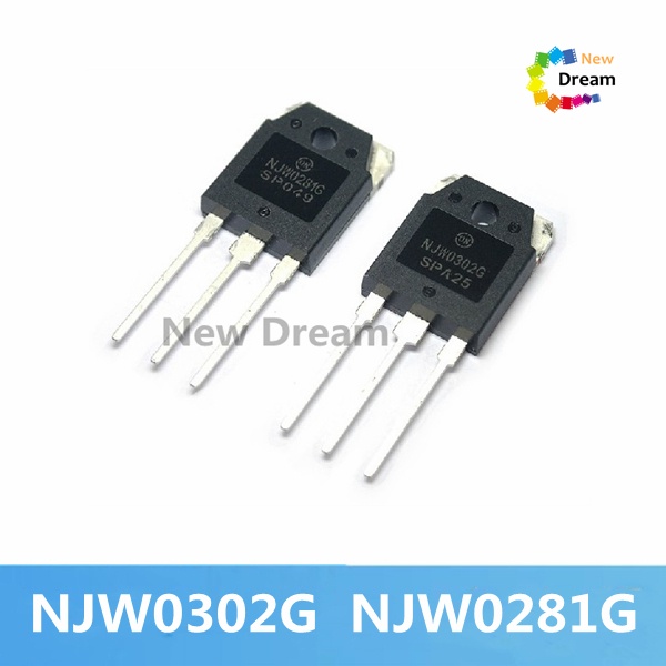 2 Cặp Mới 4 Cái (NJW0302G + 2 Cái NJW0281G) TO-3P NJW0302 NJW0281 NPN PNP 15A 250V 150W Silicon Powe
