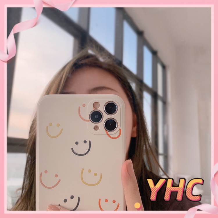 ốp iphone Họa Tiết Mặt Cười Đơn Giản Thời Trang tương thích iPhone 6s 6splus 7 7plus 8 8plus X XS XSMAX 11 12 Pro Max Plus Promax-893