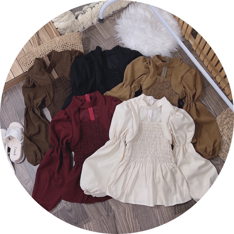 ÁO NHÚN THÂN, CỔ KIỂU SIÊU XINH