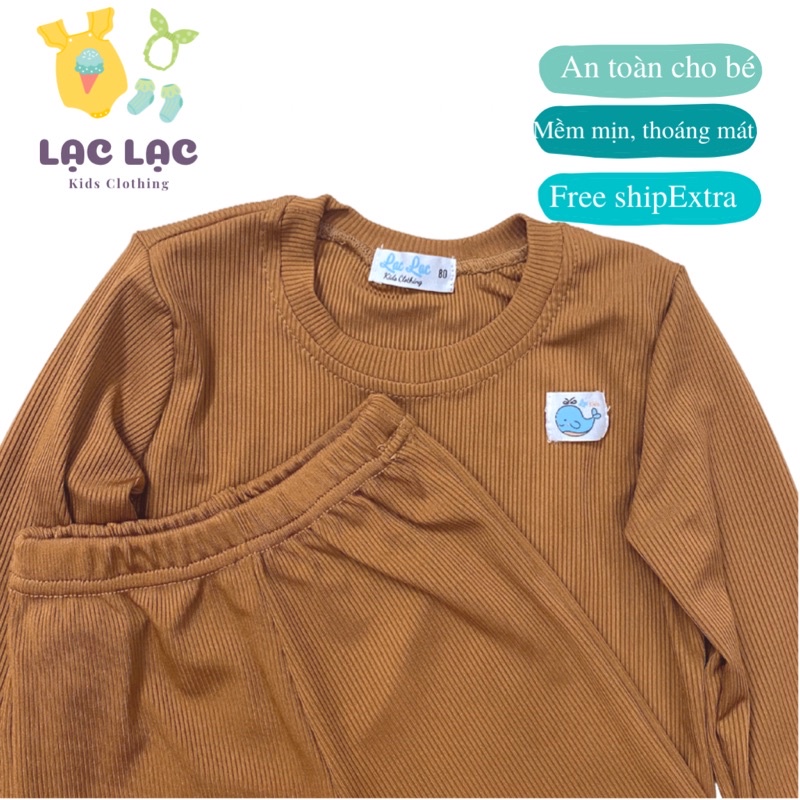Bộ quần áo thu đông dài tay cho bé trai bé gái, quần áo sơ sinh bé trai bé gái lạc lạc kids clothing 7kg đến 17kg