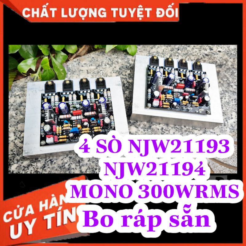 Mạch công suất 4 sò 1 kênh nhôm cánh ráp sẵn