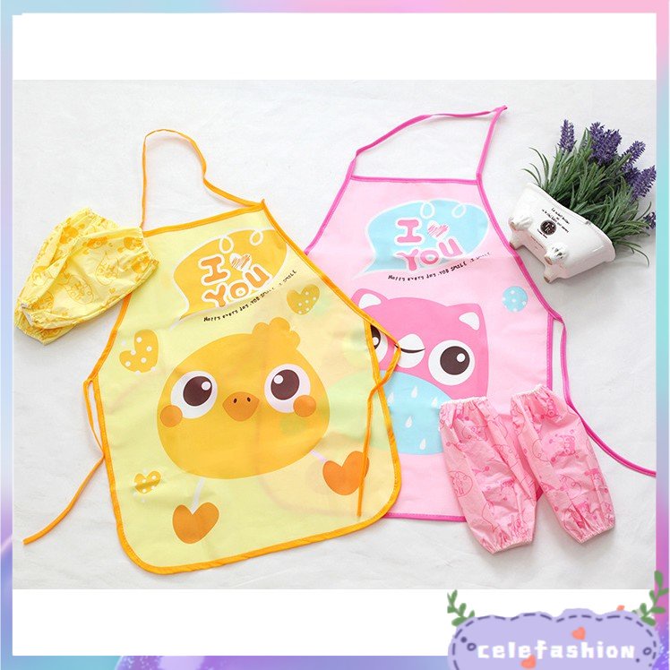 Tạp Dề Cho Bé Tập Vẽ, Chơi Bằng Đất Sét Hoặc Luyện Tập Với Mẹ Ở Nhà Bếp CFH
