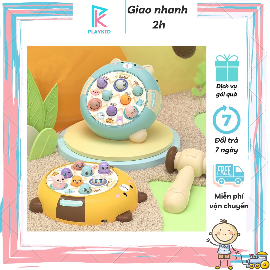 Đồ chơi đập chuột cho bé, bộ trò chơi đập chuột bằng nhựa có nhạc và đèn siêu xinh cho bé PK036