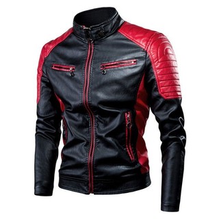 Áo khoác da cổ đứng chống nước mưa có 3 kiểu mặc đi xe máy cho nam size m-5xl