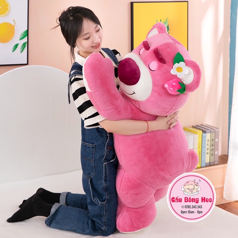 Gấu Bông Tai Dâu Lotso Nhồi Bông , Hàng Cao Cấp