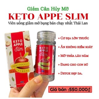 Giảm cân thần tốc keto apple slim hộp 30v giảm mạnh