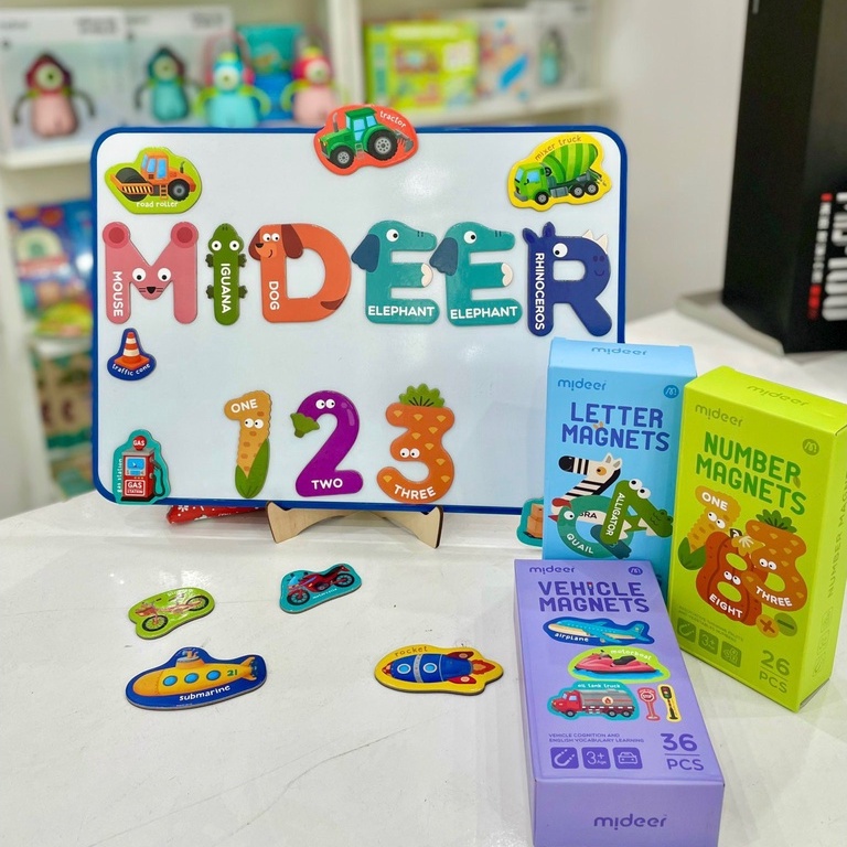 Chữ cái nam châm chữ số nam châm  cho bé Mideer Letter Magnets - Number Magnets, Đồ chơi giáo dục cho bé 1 2 3