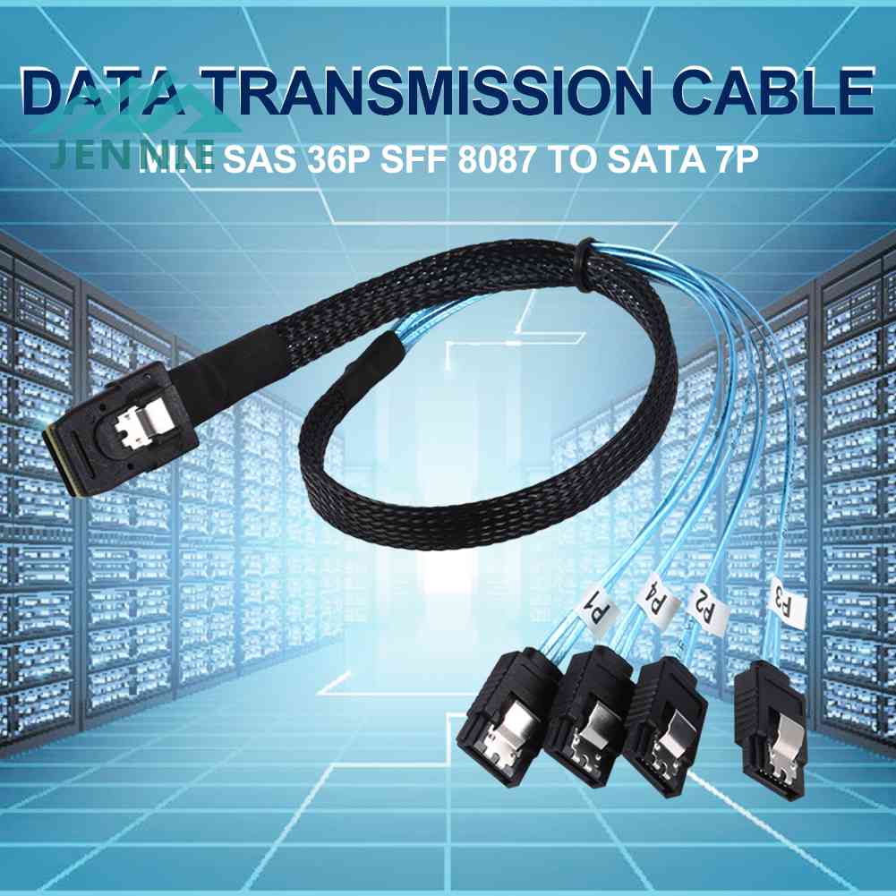 Cáp ChuyểN ĐổI Mini SAS SFF-8087 36-Pin Sang 4 SATA 7-Pin, 22-Trong-Màu