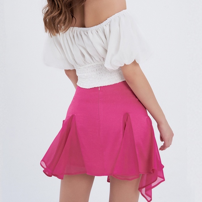 Chân váy lụa SheByShj màu hồng - Pinky Skirt