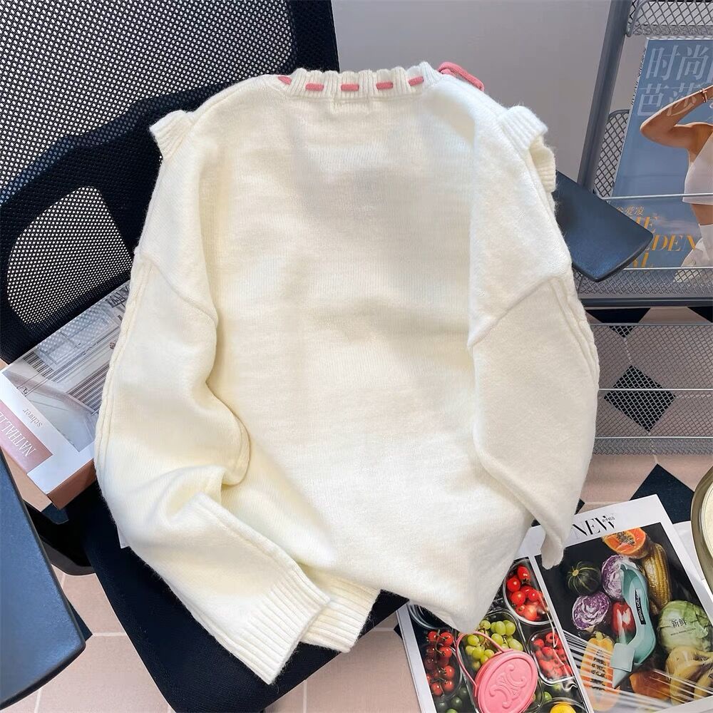 Áo Khoác Len Sáp Mềm Mại Họa Tiết Hoa Tulip Thời Trang Cho Nữ