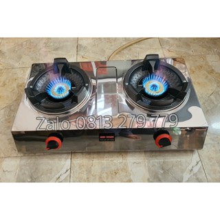 Bếp khè 2 lò ( bếp khò đôi )REDHOME + van dây cao áp (có video test bếp) RH172