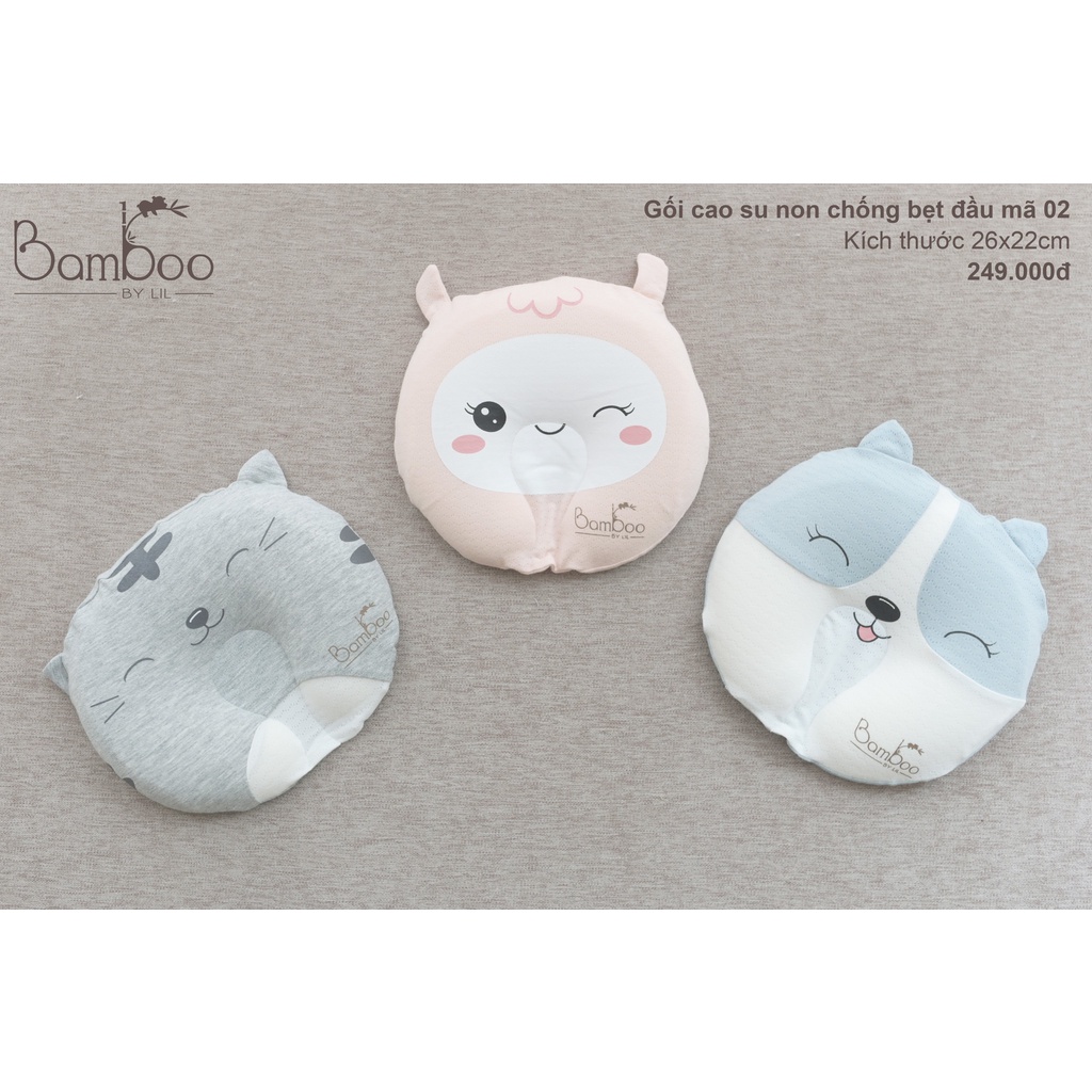 Gối cao su non lõm chống bẹt đầu mã 02 cho trẻ từ 0-6m little love (BBCSL02)