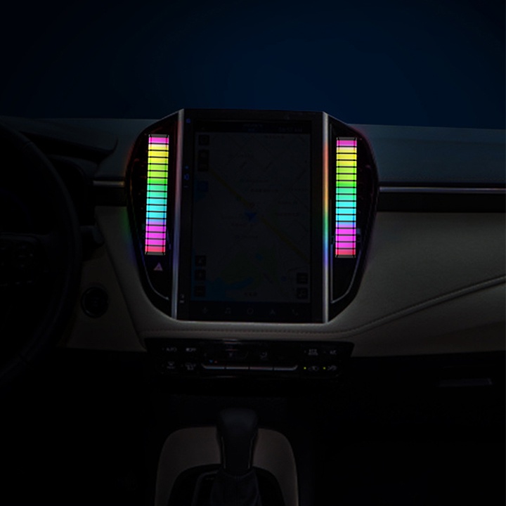 Đèn Led F1 cảm biến âm thanh Khuếch Tán Tinh Dầu Trang Trí Nội Thất - gắn Xe Hơi - T0338