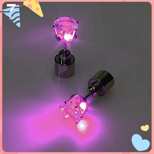 Khuyên Tai Đính Đá Có Đèn LED Độc Đáo