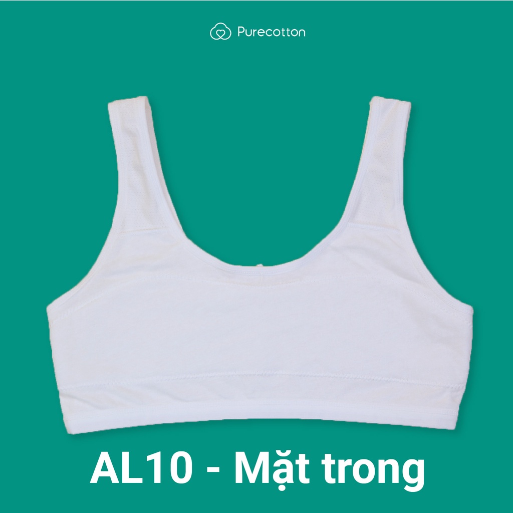 Áo lá học sinh kiểu dáng chui đầu không đệm chất liệu cotton cao cấp Purecotton PC095