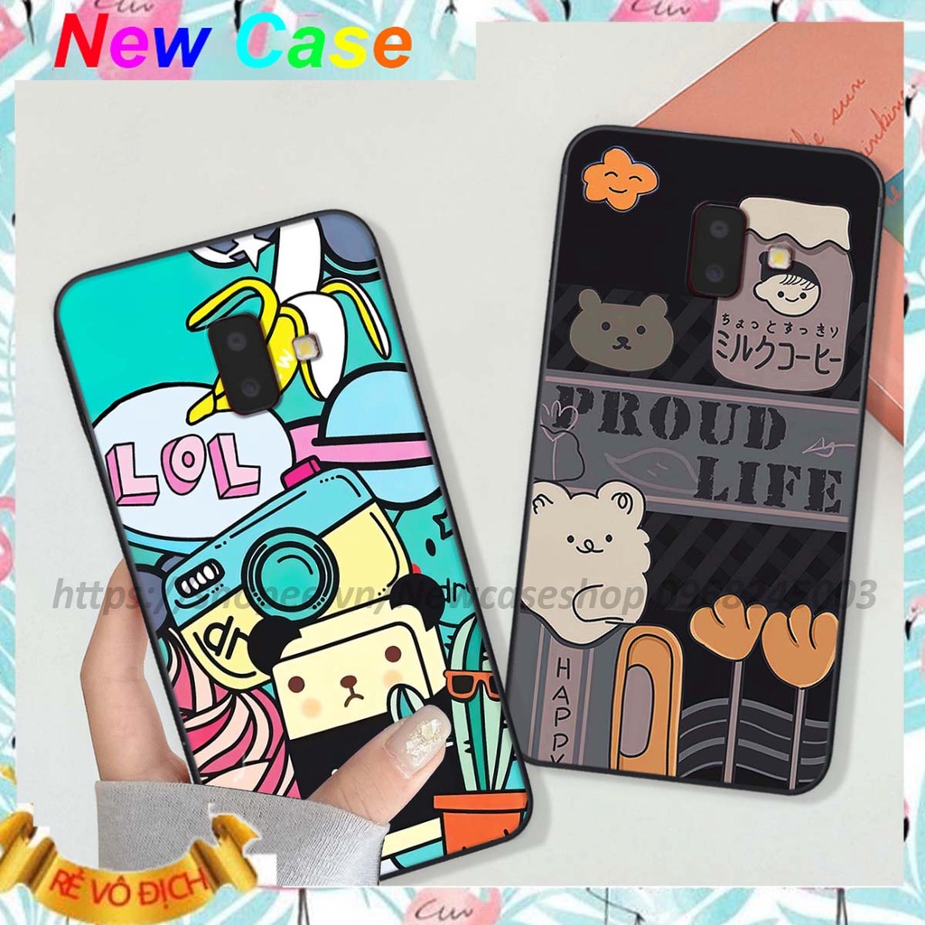 Ốp Samsung J6 / J6 2018 / J6 Plus / J6+ in hình 3D Bear Brick,Bear Love,K@ws,Coffee,...