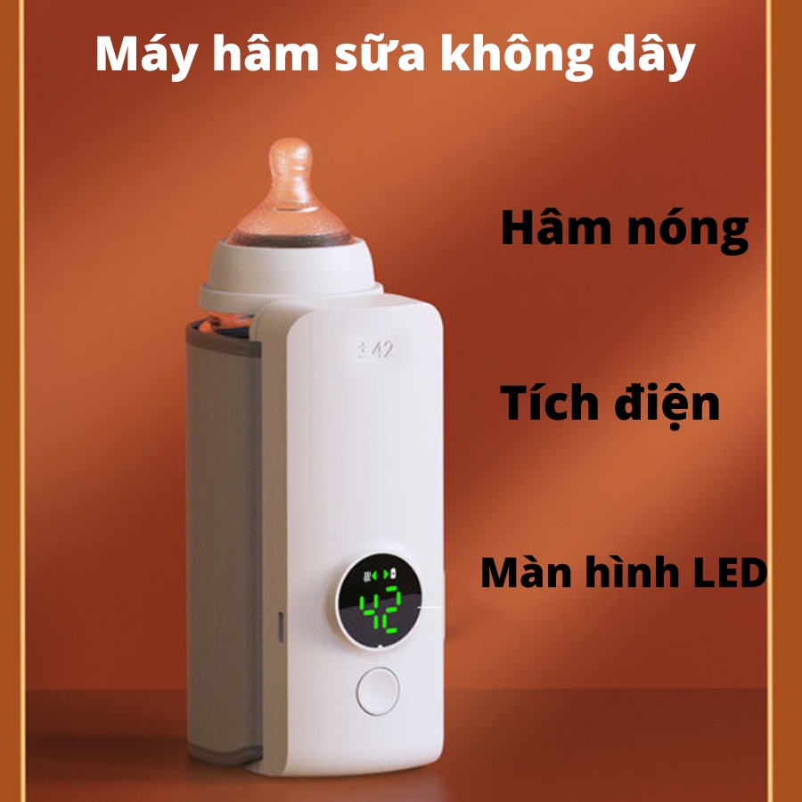 Máy hâm sữa không dây Finose, máy ủ sữa mini cho bé cổng sạc USB, giữ nóng, ổn định nhiệt độ