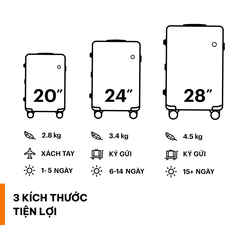 Vali ký gửi ITO Pistachio Plain 28-inch (71 cm) Lightweight Hard Shell khóa TSA