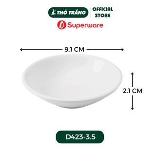 Chén, dĩa chấm màu trắng Srithai Superware Thái Lan cao cấp