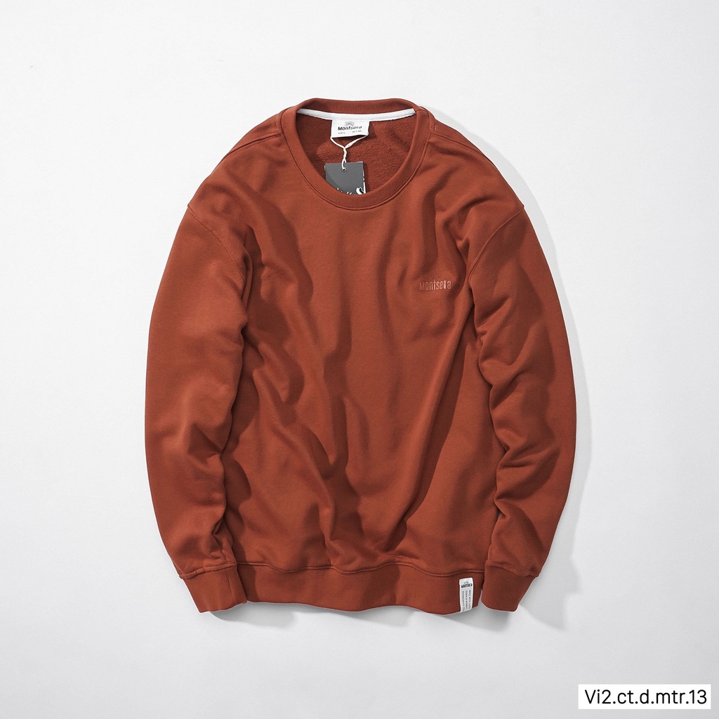 Áo sweater thun nỉ trơn da cá DICYDE VI2.CT.SS.22.13 vải coton dày dặn, mềm mịn, co dãn - form regular Unisex
