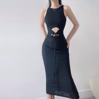[HÀNG SẴN] Đầm ren thắt nơ eo