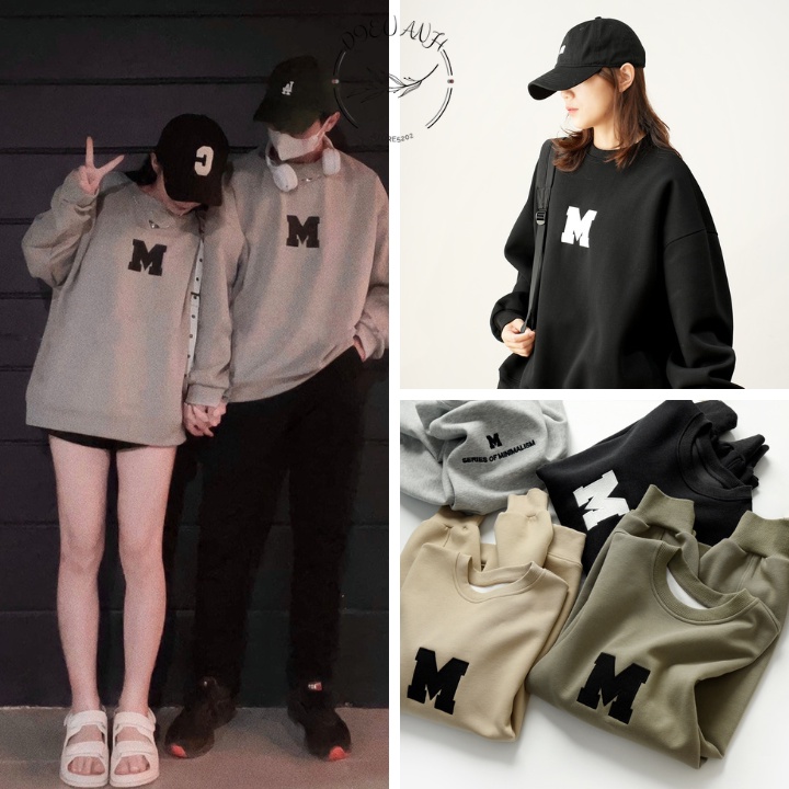 Áo Đôi Nam Nữ - Áo sweater nỉ unisex dài tay mùa đông thiết kế chất vải nỉ len loại 1 mềm mại thoáng hơi dieuanh_5202