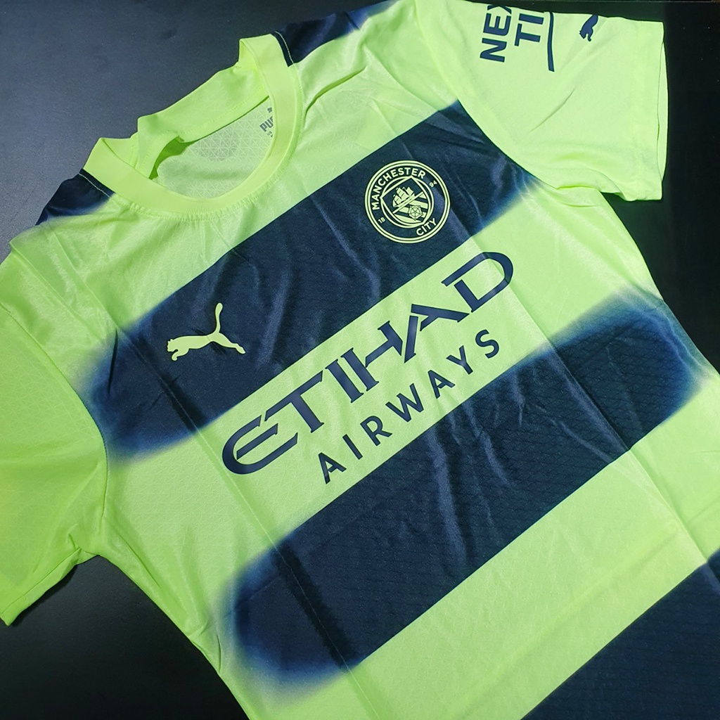 ÁO BÓNG ĐÁ MAN CITY XANH SÂN KHÁCH MẪU BA 22/23 – HÀNG THÁI LAN – BẢN PLAYER S.F – CHUẨN ÁO ĐẤU CẦU THỦ