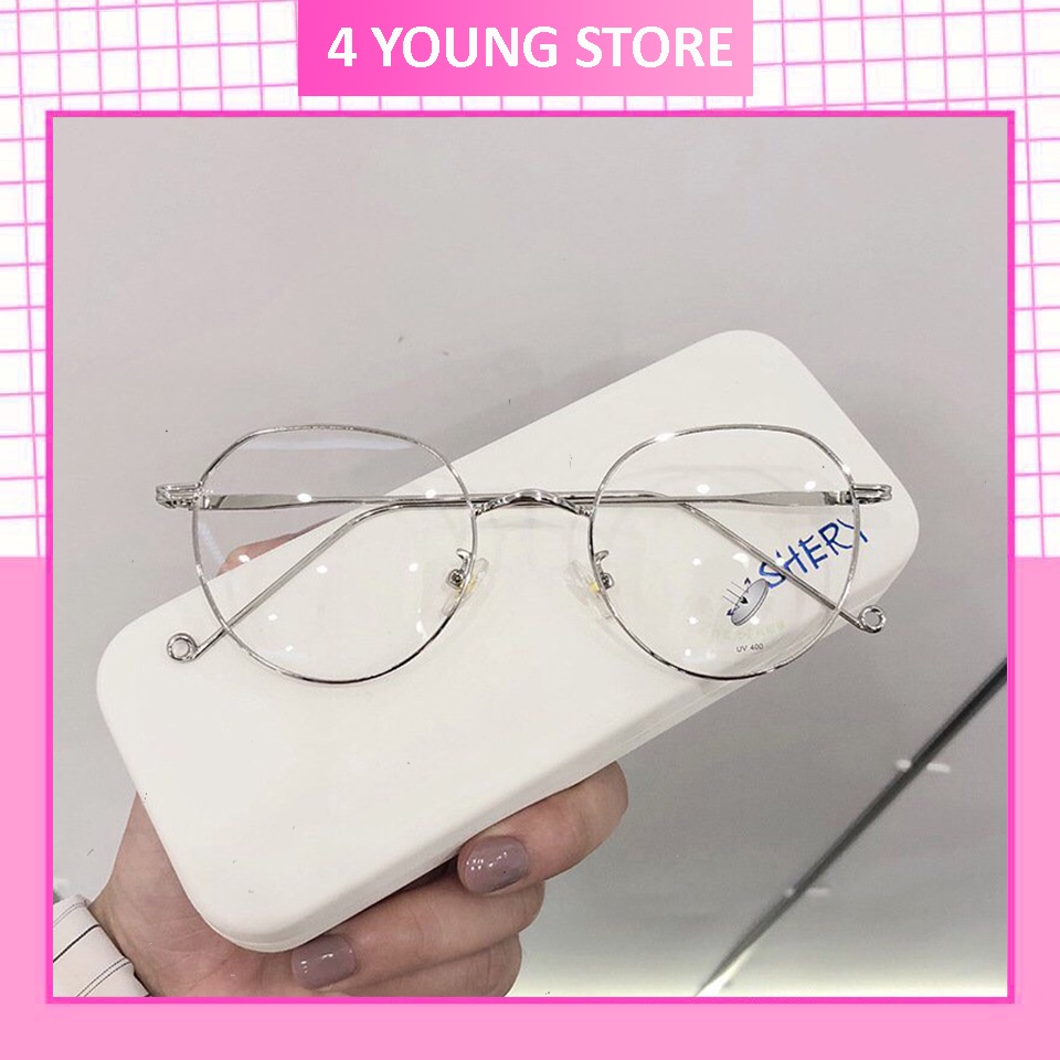 Gọng kính cận nữ nam thời trang cao cấp Jennie Blackpink Hàn Quốc kính giả cận chống ánh sáng xanh tia bức xạ giá rẻ 129