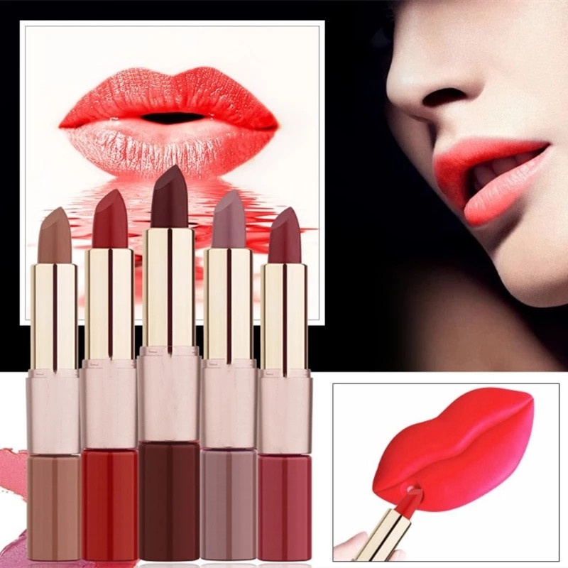 Son Lì Hai Đầu 2 Trong 1 Chống Nước Lâu Trôi Dưỡng Ẩm 12 Màu Sắc Tùy Chọn