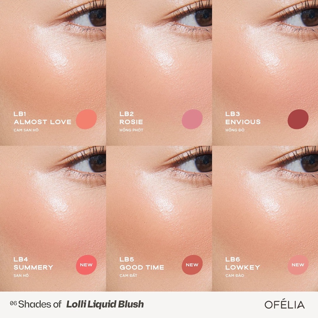 Má Hồng Dạng Kem Cho Đôi Má Hồng Xinh Xắn OFÉLIA Lolli Liquid Blush 4.3g