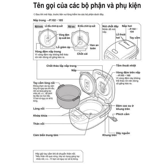 Nồi cơm điện tử cao tần áp suất 1.8 lít Tiger JPM-H18V 1210W - Hàng chính hãng