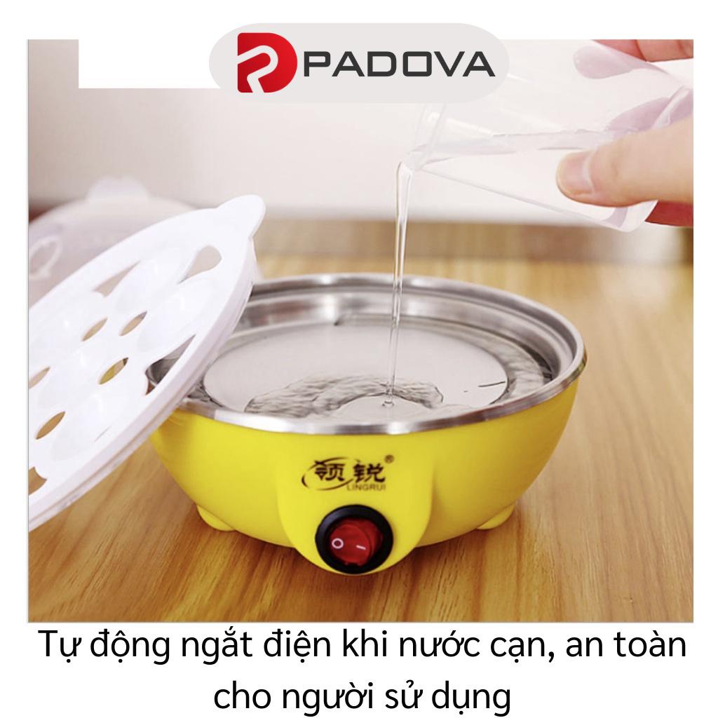 Nồi Hấp Trứng, Bánh Bao 2 Tầng Mini Đa Chức Năng PADOVA Tiện Lợi 6034