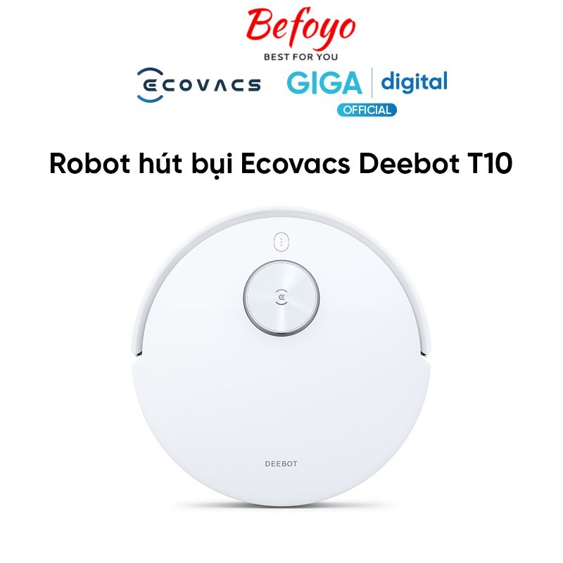 Robot Hút Bụi Lau Nhà Ecovacs Deebot T10 - Điều Khiển Bằng Giọng Nói Kèm Lực Hút 3000 Pa Mạnh Mẽ - Befoyo