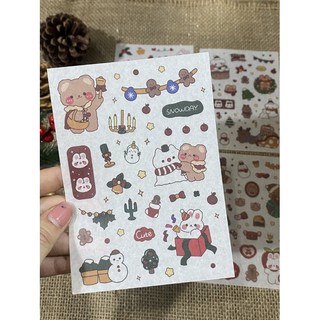 Sticker Mờ họa tiết giáng sinh trang trí