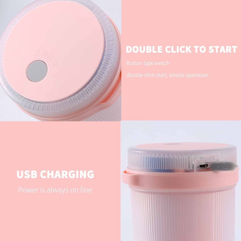 Máy Xay Sinh Tố Mini Cầm Tay Sạc Usb Tiện Dụng