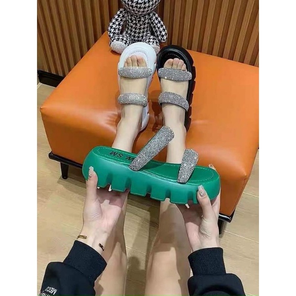 Dép hai quai đá cao cấp đế bánh mì 5 phân hàng quảng châu