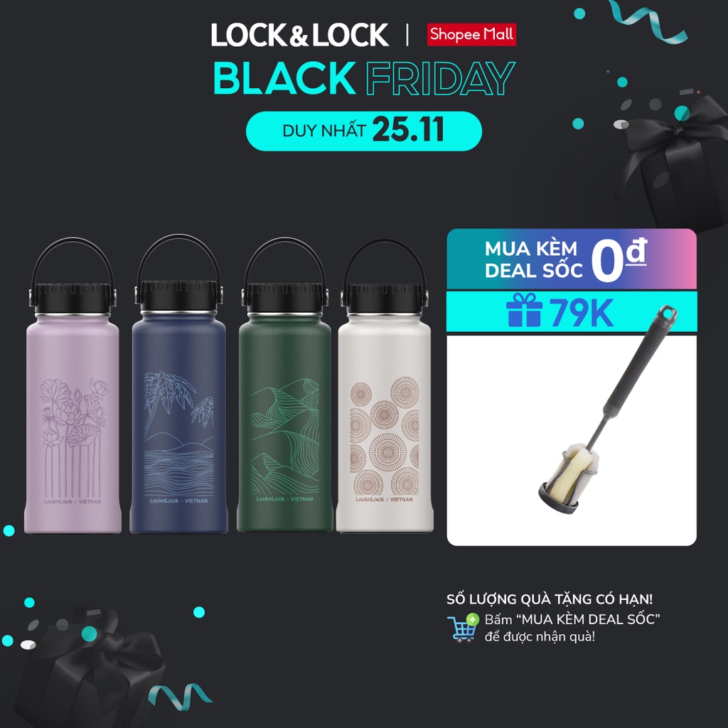 Bình giữ nhiệt Lock&Lock bằng thép không rỉ Riga Tumbler Vietnam Edition 897ml (4 phiên bản) LHC4160