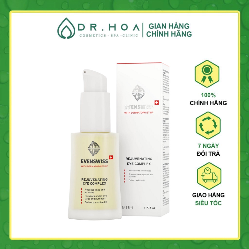 TRẺ HÓA MẮT EVENSWISS REJUVENATING EYE COMPLEX 15ML