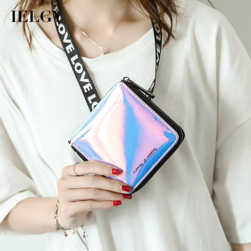 IELGY Túi Đeo Chéo Vai Bằng pvc Có Khóa Kéo Thời Trang Sành Điệu Cho Nữ