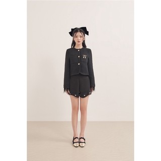 Áo Dạ Tweed Cổ Tay Đính Lông✨