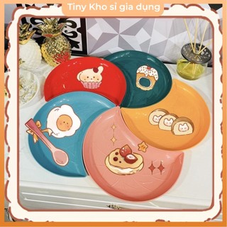 🌸set 5 dĩa hình bán nguyệt đựng thức ăn🌸
