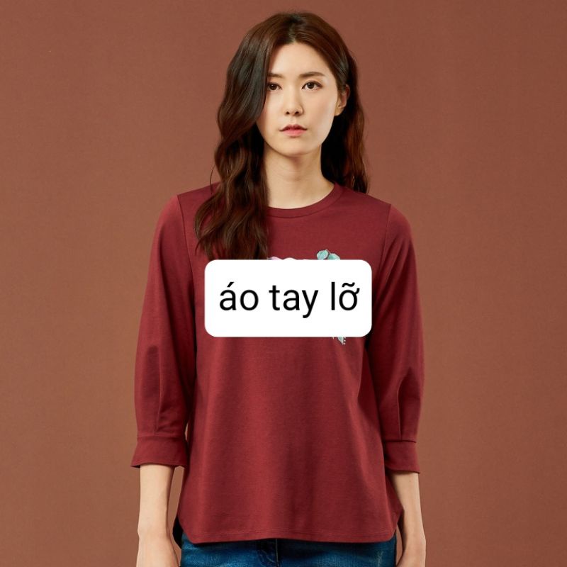 Áo Thun Tay Lỡ Hoạ Tiết Tay Bèo Nữ Xuất Dư